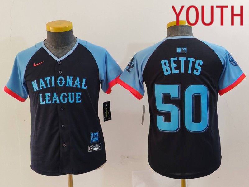 Youth Los Angeles Dodgers #50 Betts Blue All star 2024 Nike MLB Jersey style 815